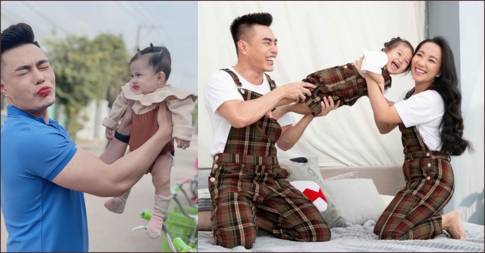 Vợ chồng Lê Dương Bảo Lâm cũng từng cho các con mặc trang phục yếm để chụp ảnh gia đình. (Ảnh: FB Lê Dương Bảo Lâm)