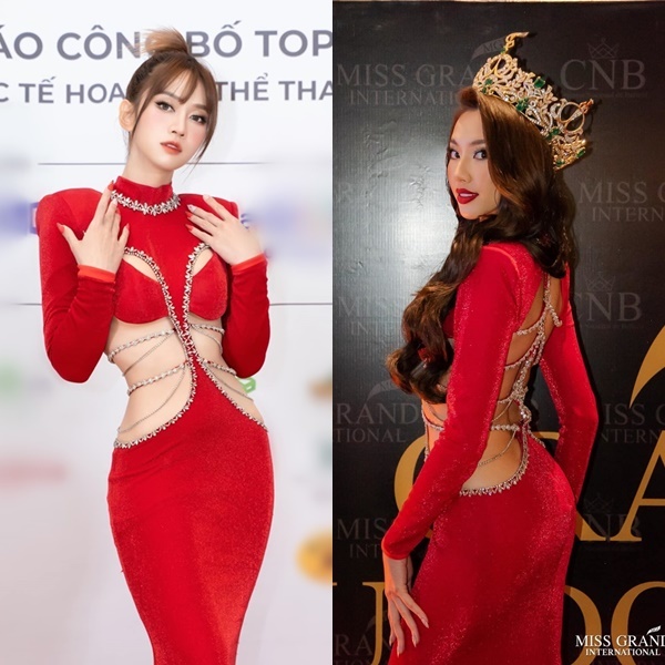 Hình ảnh của Lê Bống tại đêm bán kết Hoa hậu Thể thao Việt Nam. (Ảnh: FB Lê Bống)