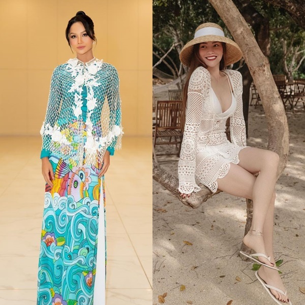 Dàn mỹ nhân Việt có sở thích diện trang phục được ví như lưới đánh cá. (Ảnh: FB H'Hen Niê + Hồ Ngọc Hà)